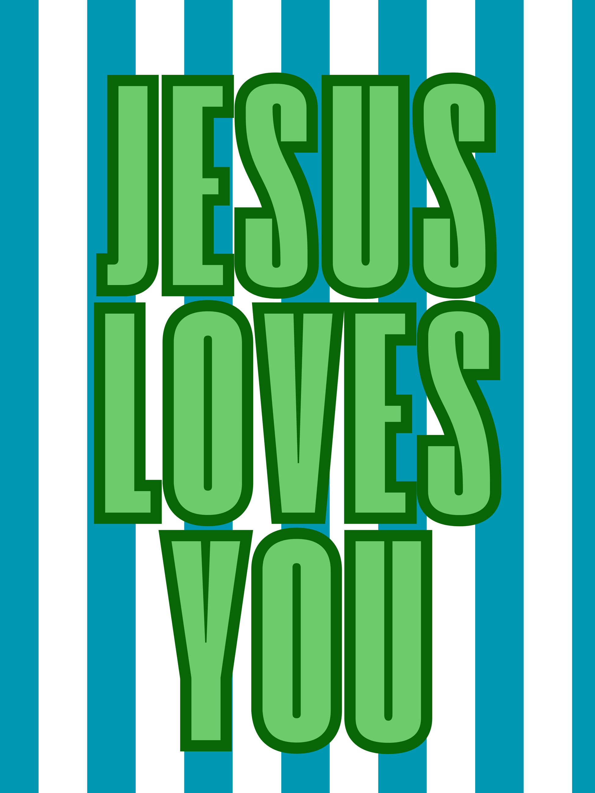 Jesus Loves You - Wall Art / Dorm Decor