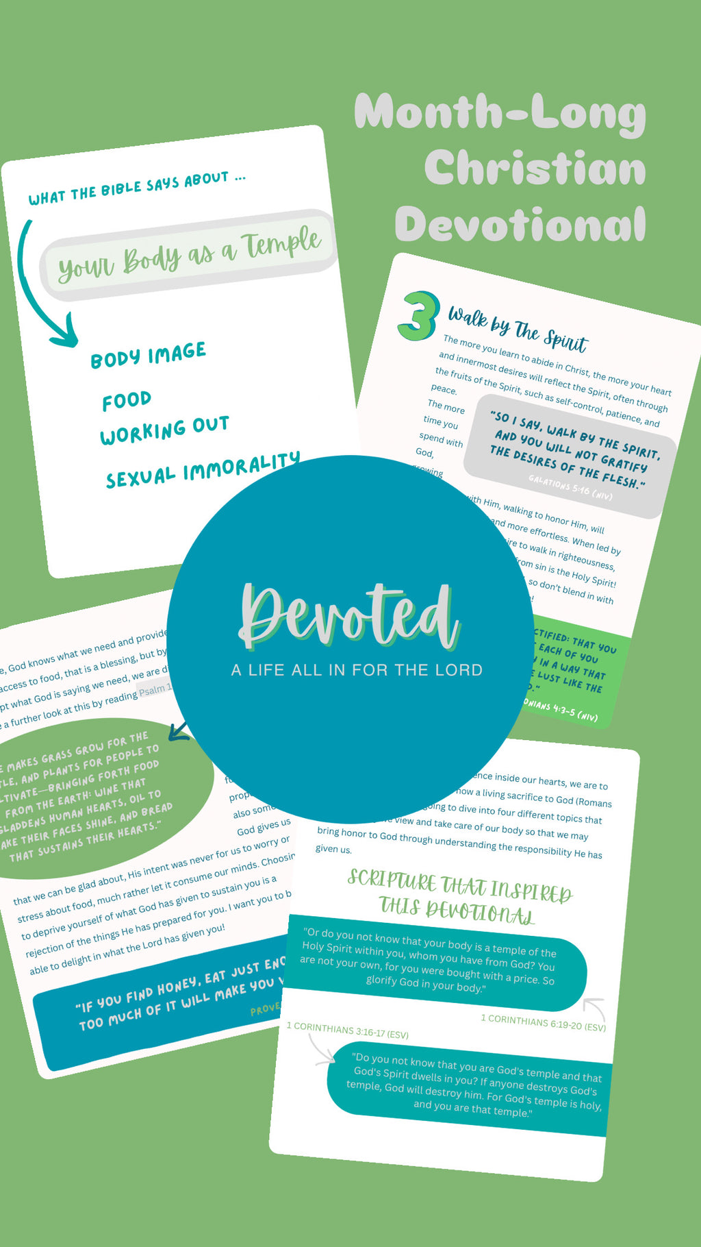 Girls Christian Devotional- Your Body as a Temple (Body Image, Eating, Working Out, Sexual Immorality)