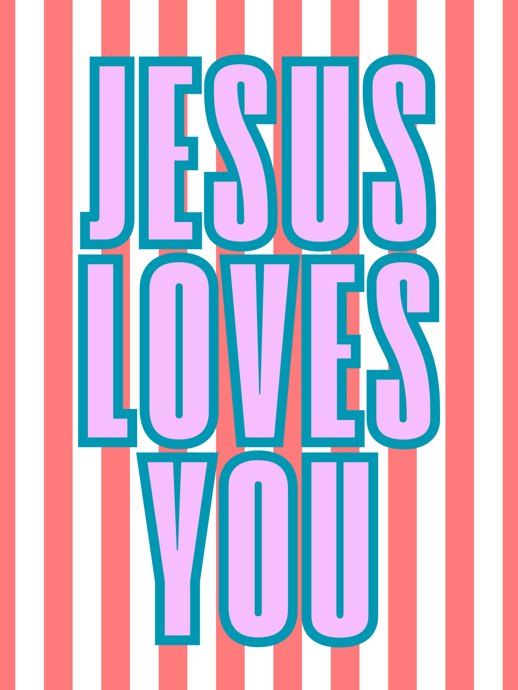 Jesus Loves You - Wall Art / Dorm Decor