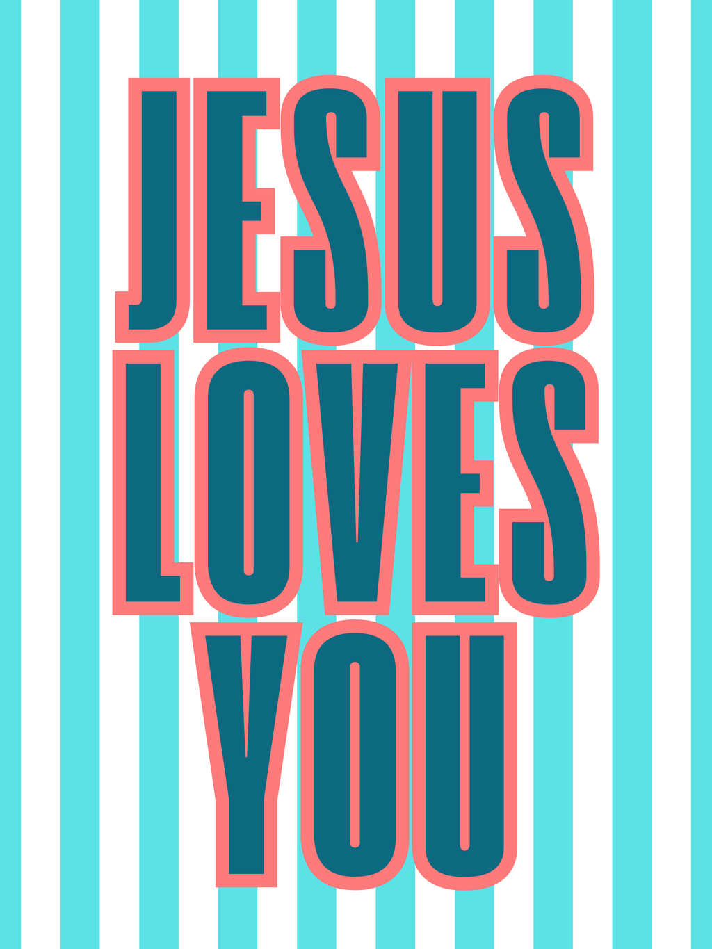 Jesus Loves You - Wall Art / Dorm Decor