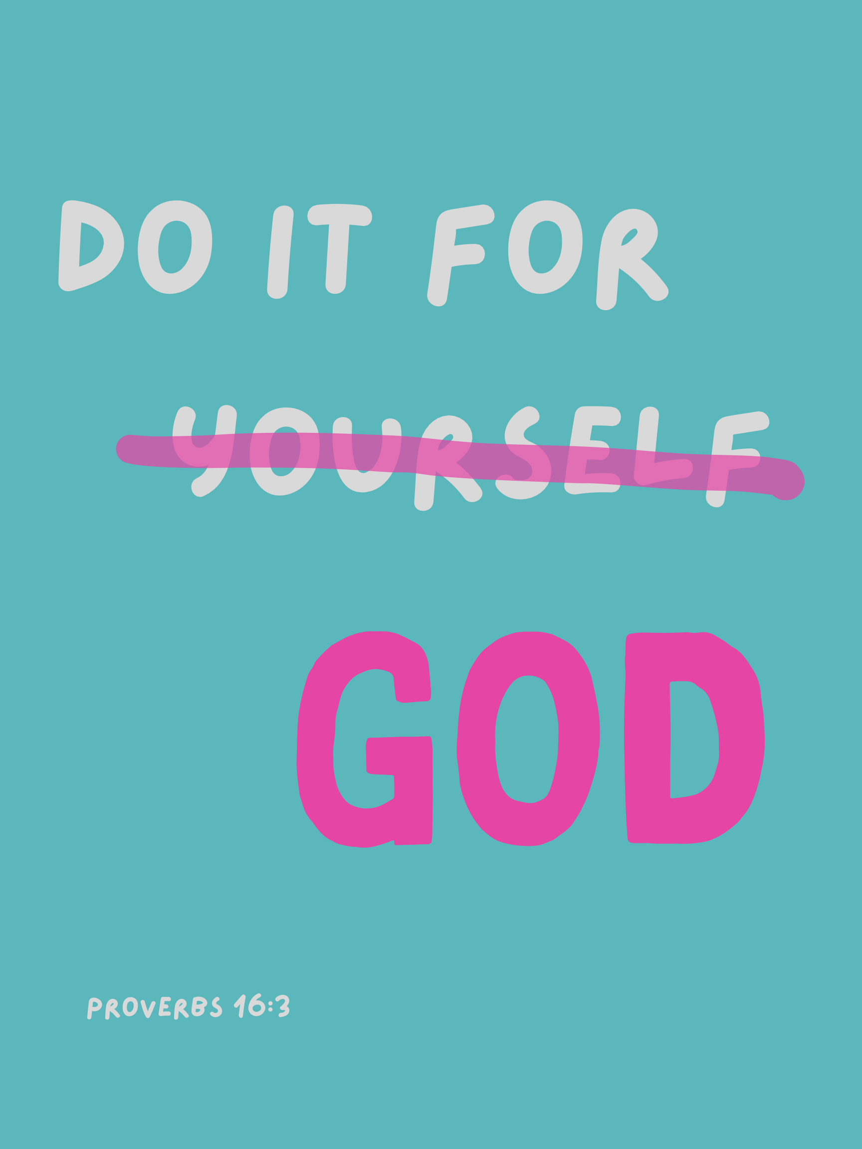 Do it for God - Wall Art / Dorm Room Decor