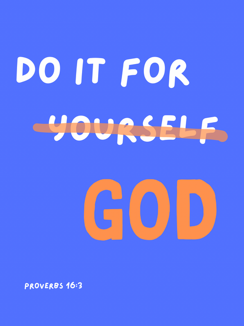 Do it for God - Wall Art / Dorm Room Decor