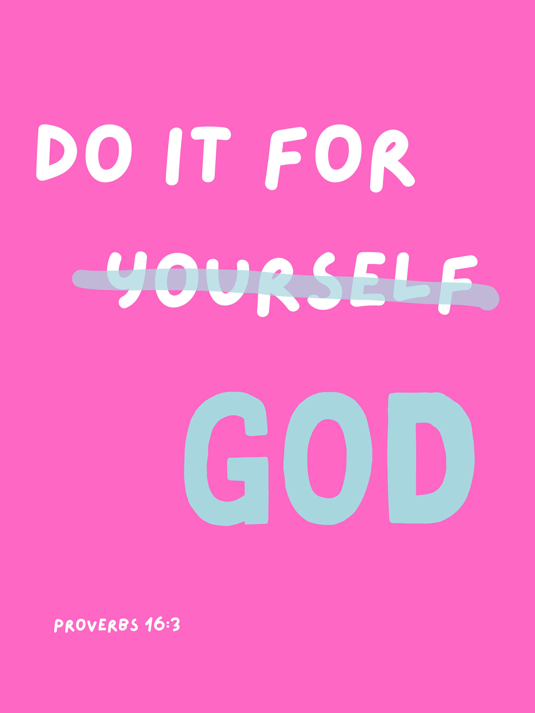 Do it for God - Wall Art / Dorm Room Decor