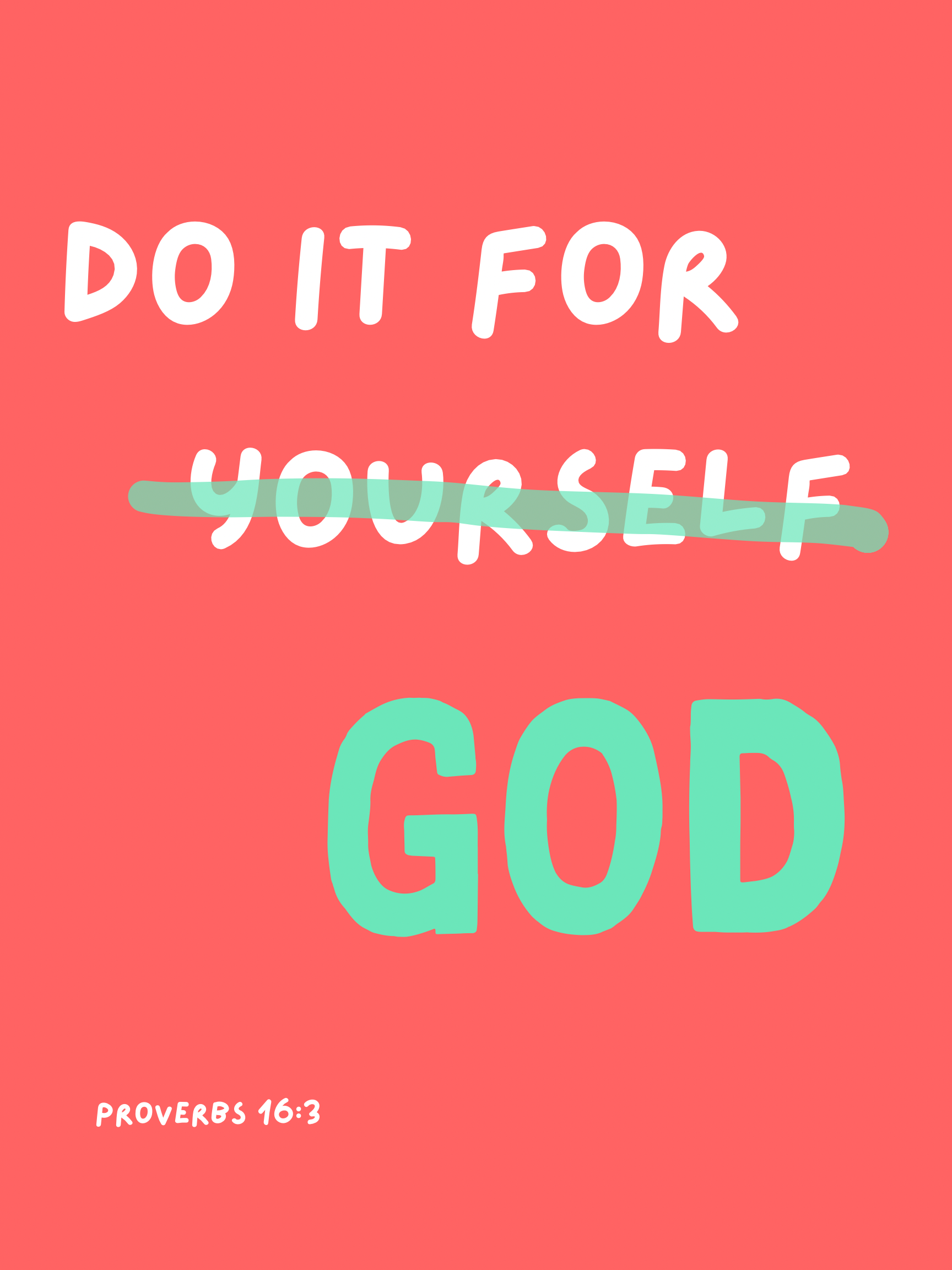Do it for God - Wall Art / Dorm Room Decor
