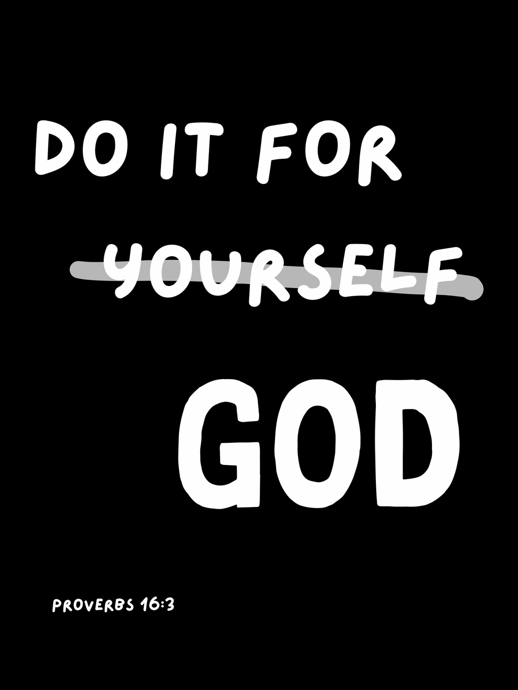 Do it for God - Wall Art / Dorm Room Decor