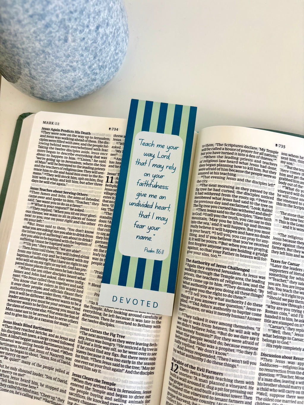 Psalm 86:11 Christian Girls Bookmark