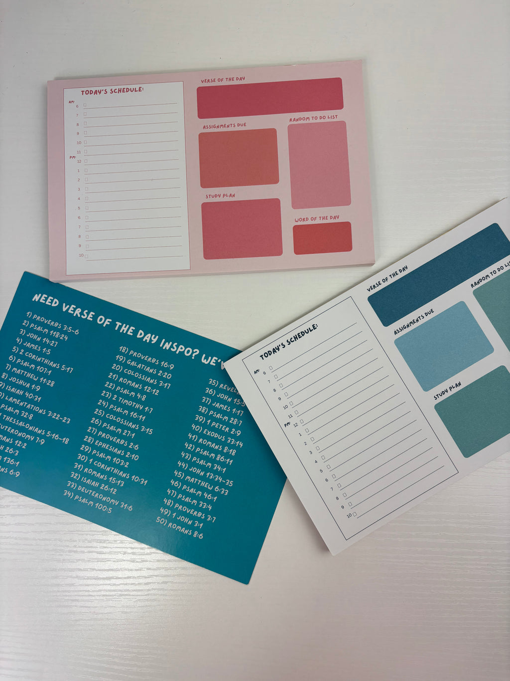 Daily Planner Notepad for College Students Growing in Their Faith