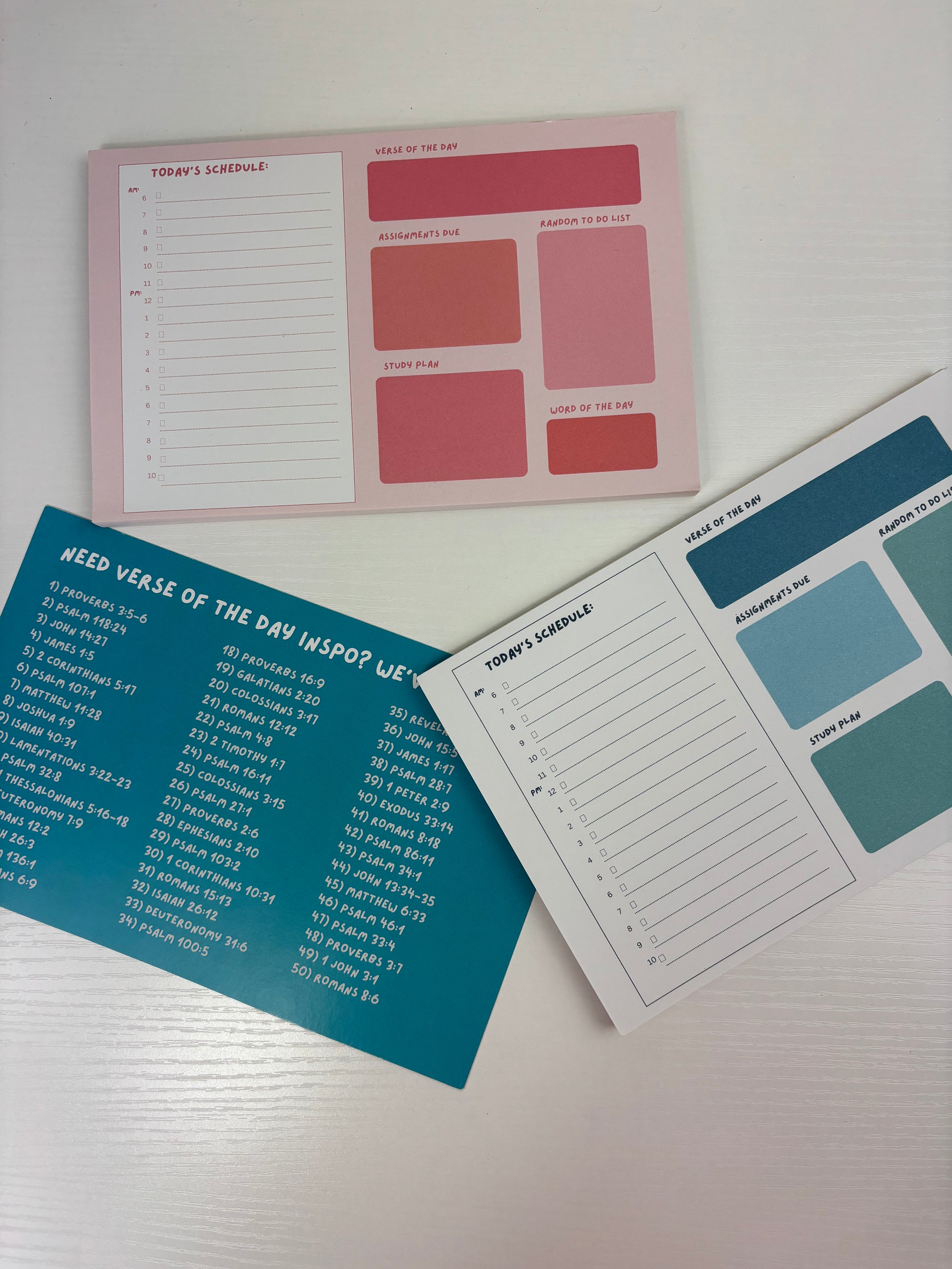 Daily Planner Notepad for College Students Growing in Their Faith