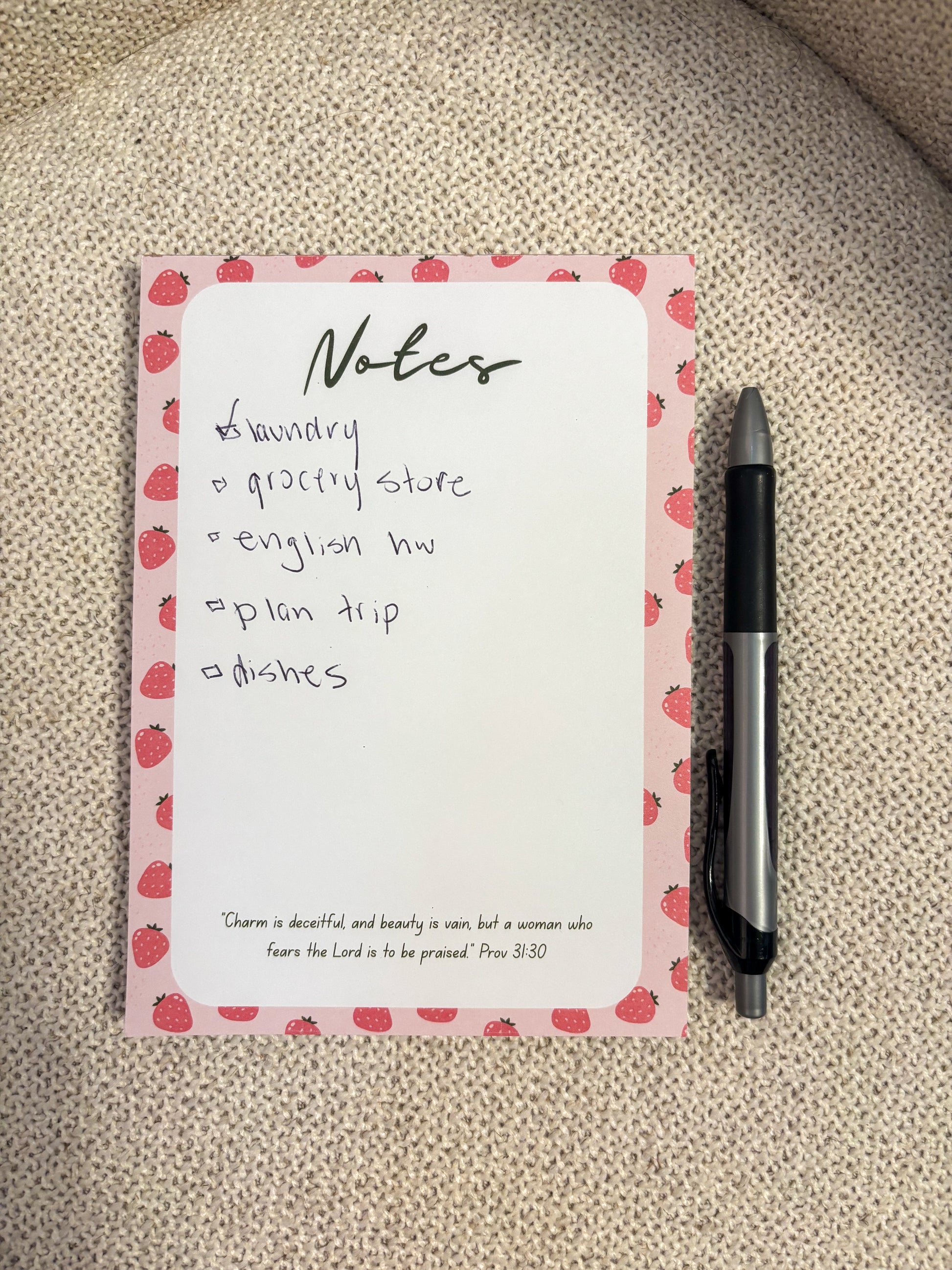 Proverbs 31 Christian Girl Notepad | Faith-Based Writing Pad