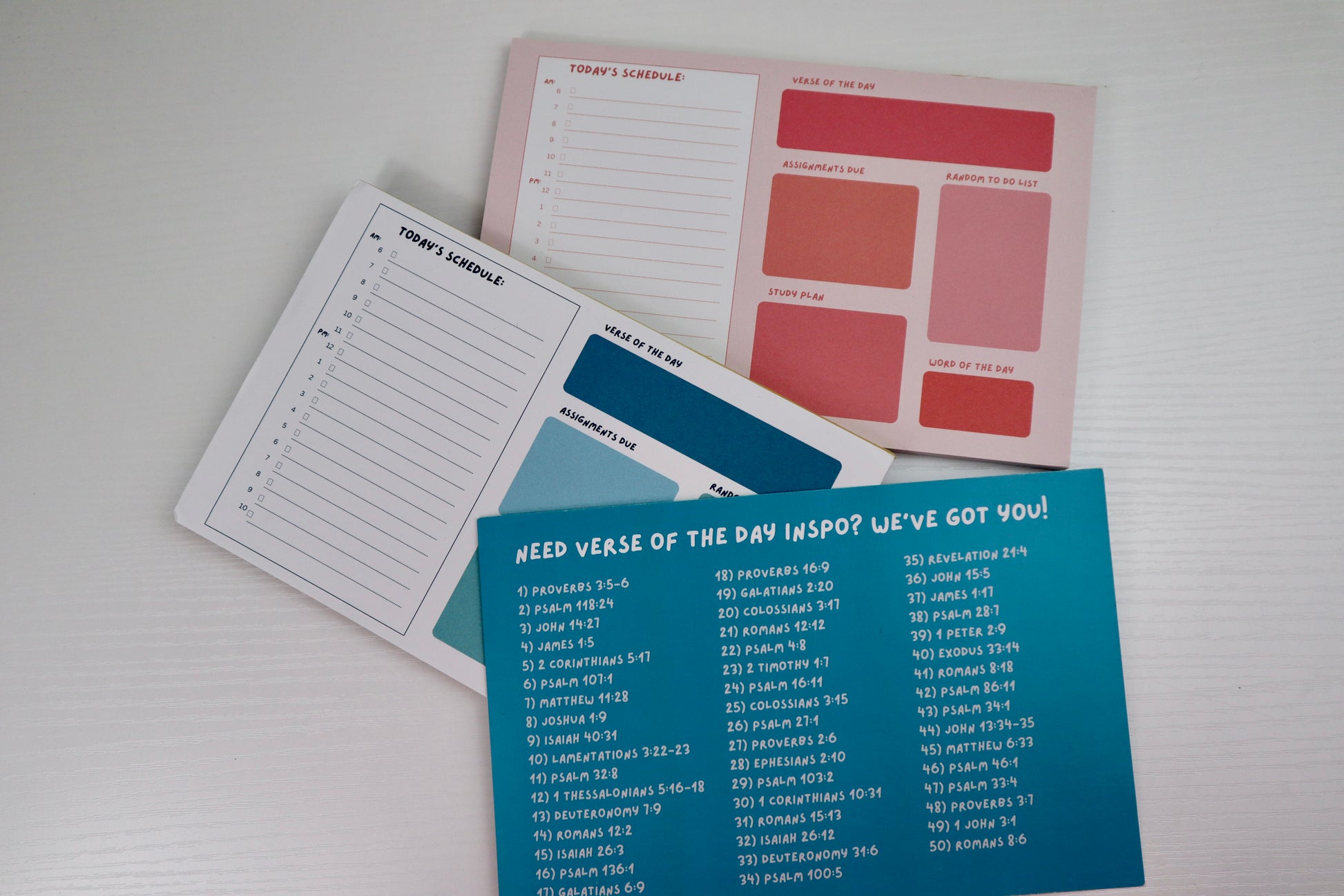 Daily Planner Notepad for College Students Growing in Their Faith