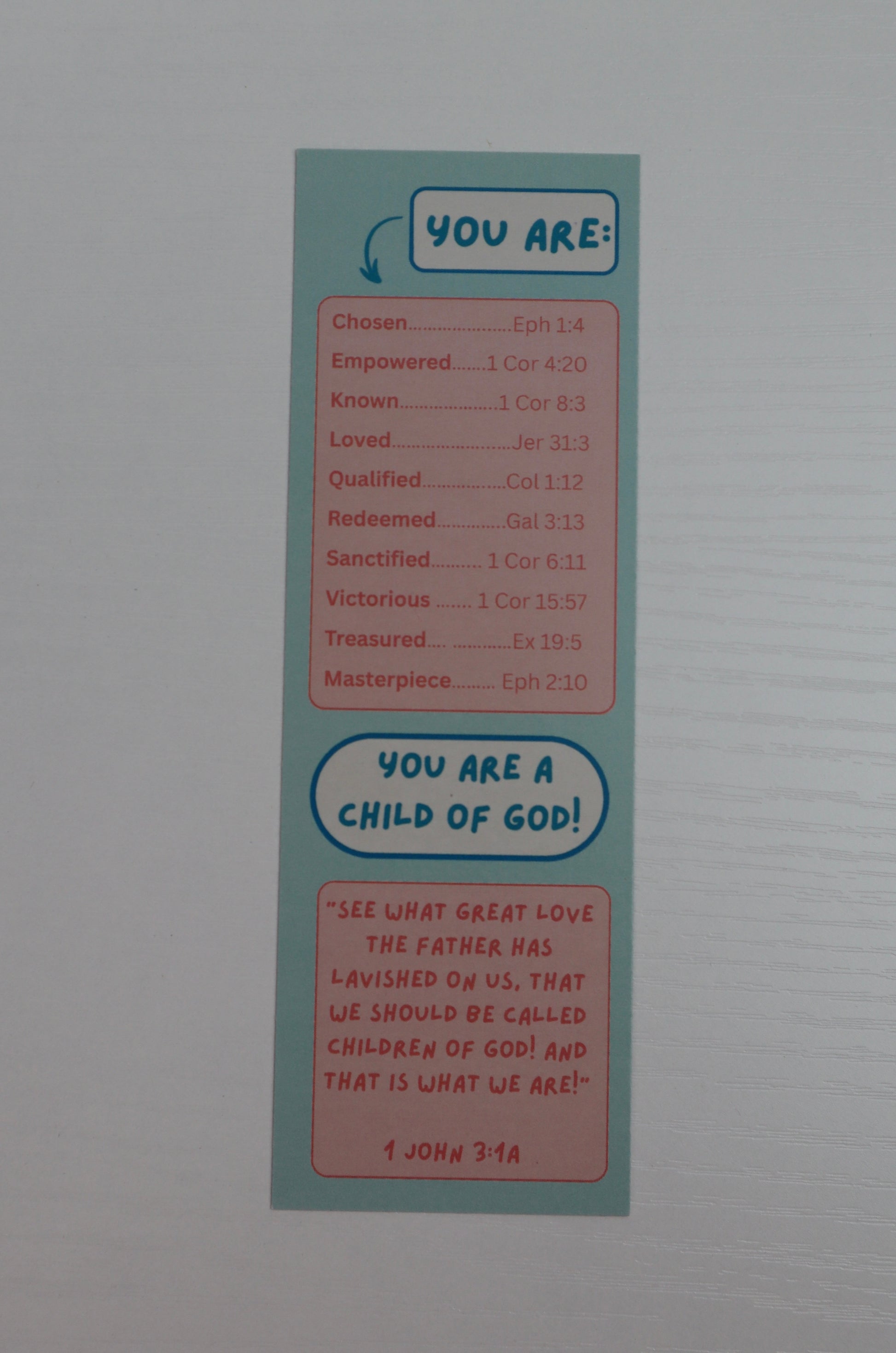 Bible Scripture Tool + Reference - Set of 3 Christian Bookmarks for Girls