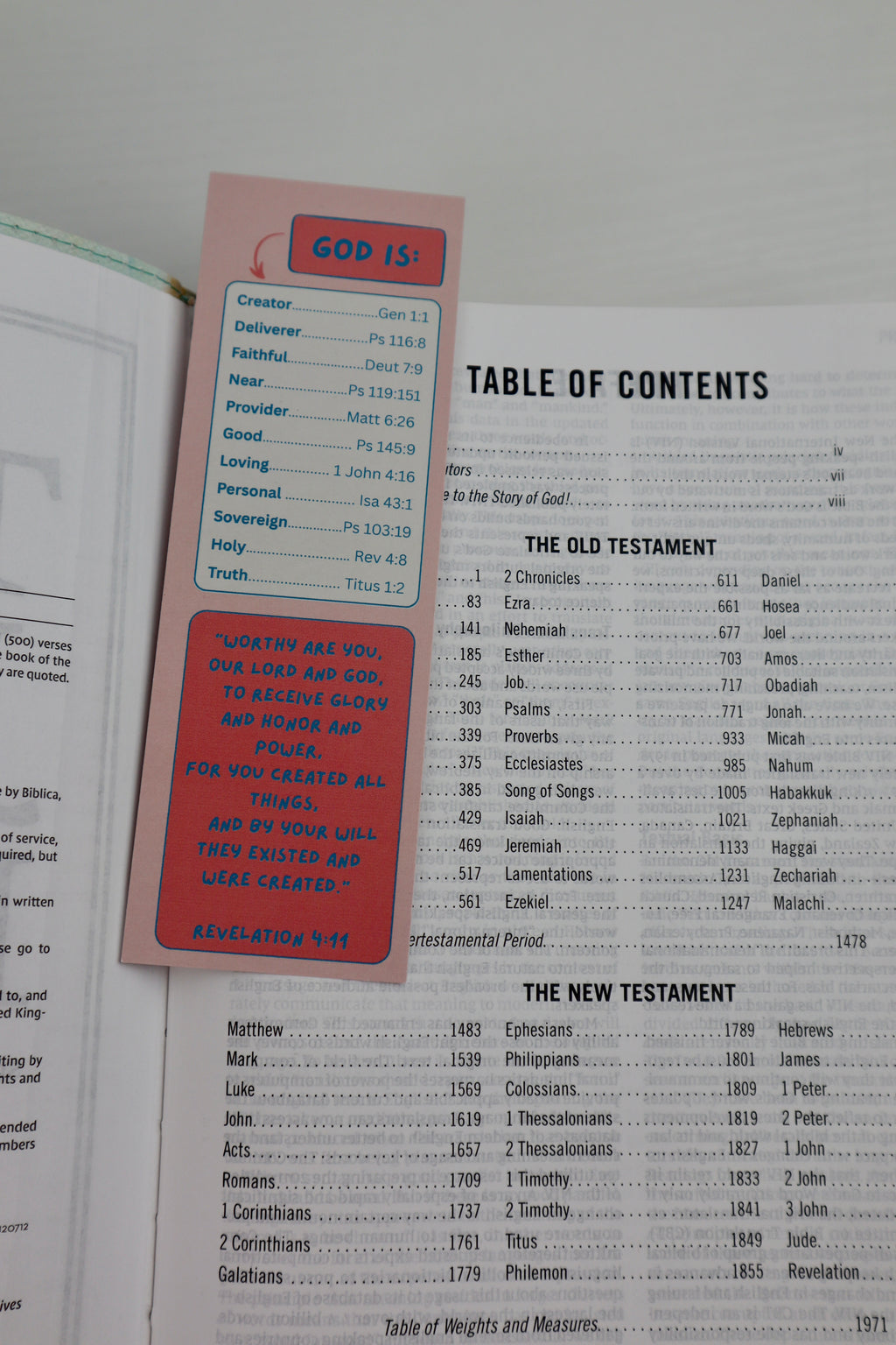 Bible Scripture Tool + Reference - Set of 3 Christian Bookmarks for Girls