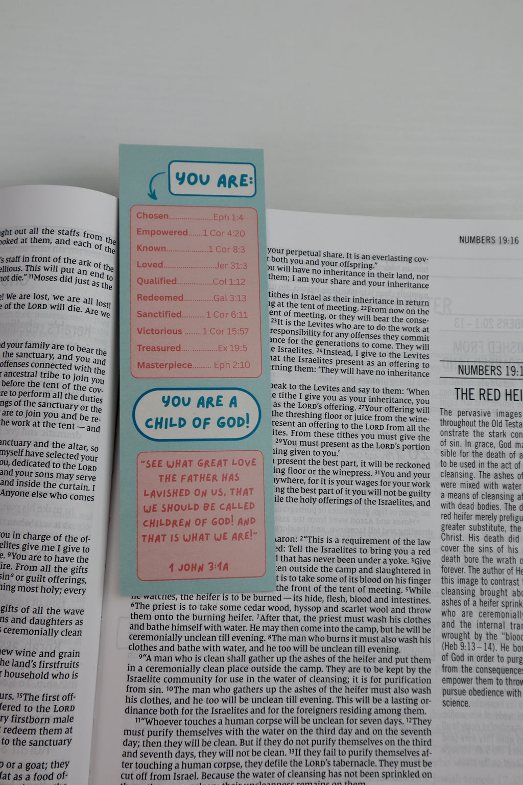 Bible Scripture Tool + Reference - Set of 3 Christian Bookmarks for Girls