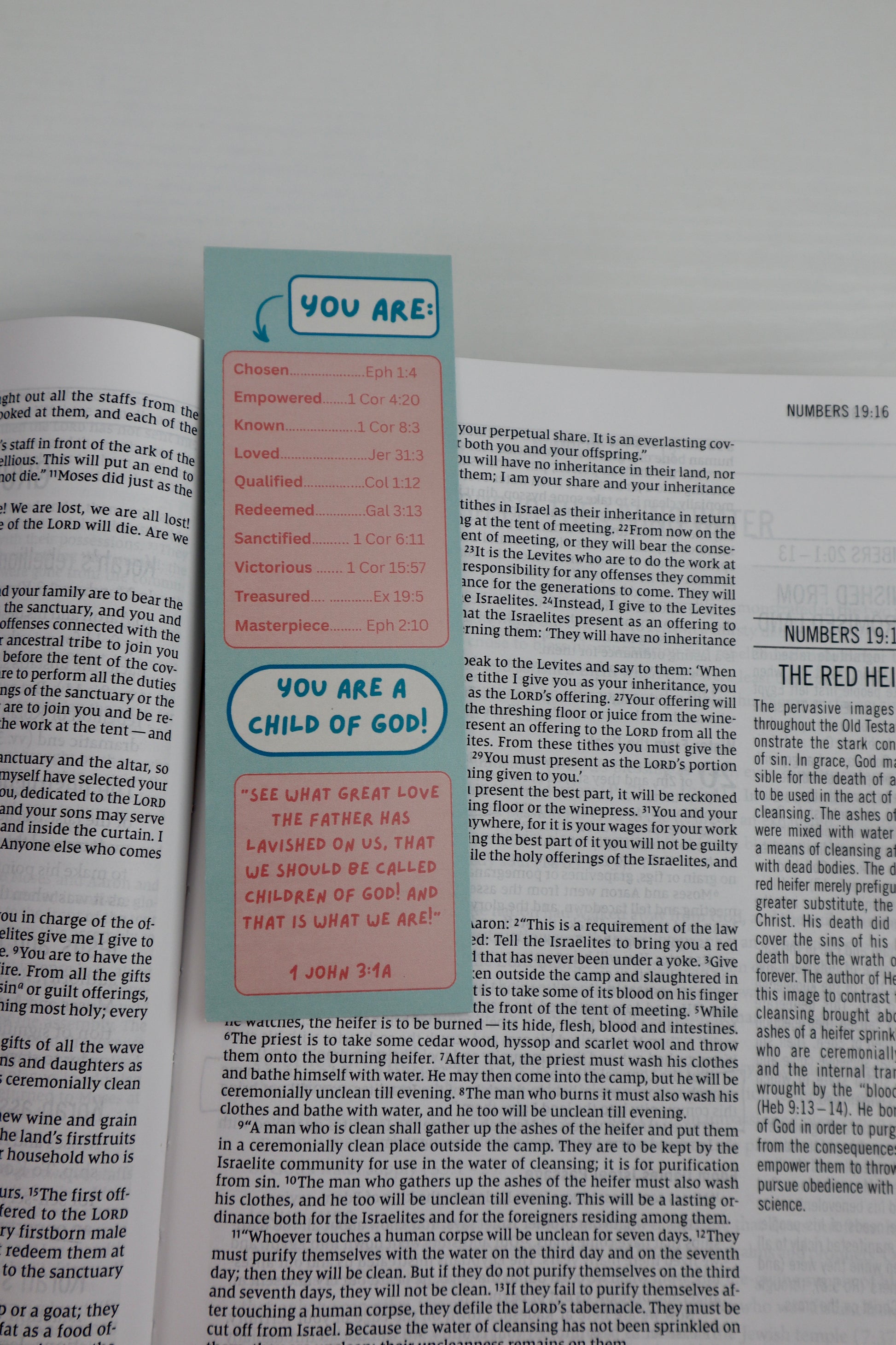 Bible Scripture Tool + Reference - Set of 3 Christian Bookmarks for Girls