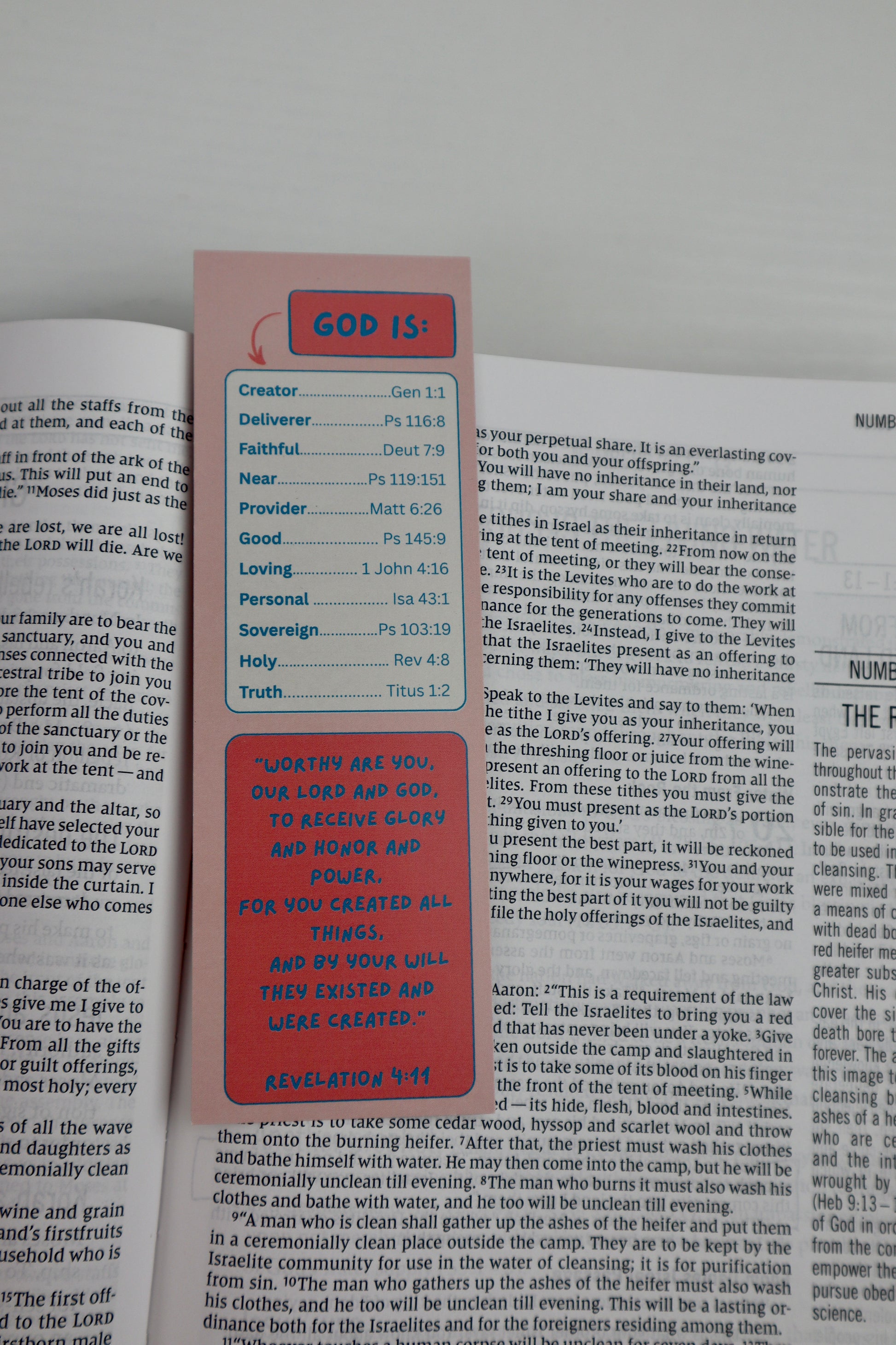 Bible Scripture Tool + Reference - Set of 3 Christian Bookmarks for Girls